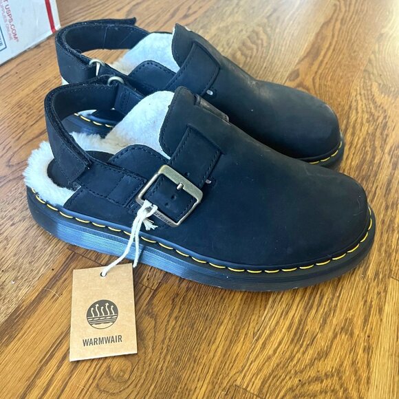 Dr. Martens Shoes - Dr Martens Jorge ll Faux Fur Lined Slingback Mules Size 9 NWT